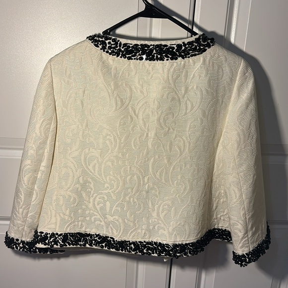Talbots petites silk cotton blend beaded cropped size 4 women’s formal jacket - Picture 6 of 7